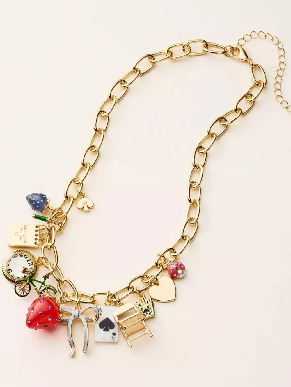 Kate Spade Gold Charm Necklace with Multiple Charms - Picture 6 of 7